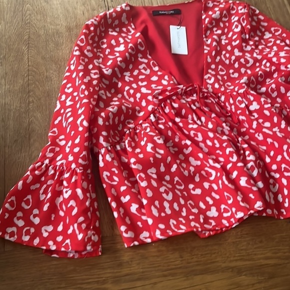 Sugar & Lipz Shirt (red) new with tags - Picture 3 of 5